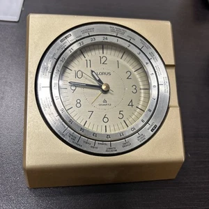 Seiko QK512D Quartz World Clock Vintage Table Clock - Picture 1 of 4
