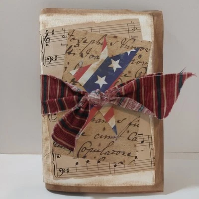 Junk Journal 4th Of July Vintage Postcards Handmade 64 Pg Ooak Independence Day - Image 1 of 4