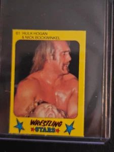 1986 Monty Gum #61 Hulk Hogan Hulkamania Hollywood Nick Bockwinkel - Picture 1 of 2
