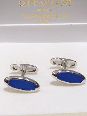 Gemelli in argento e Lapislazzuli-Gioielleria Ottaviani Roma - Immagine 1 di 4