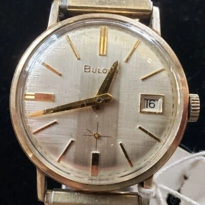 Bulova 10K gold filled men's watch, Running, keeps time, Mov# 11 BLD - Image 1 of 4