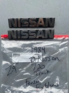 🔥 1980 - 86 Nissan 720 Pickup Fender Emblems Badge OEM - Picture 1 of 11
