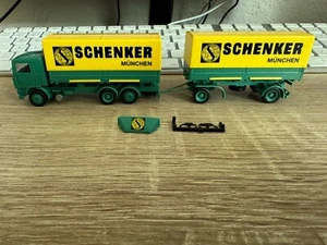 Herpa 1:87 Volvo Schenker Monaco Rimorchio Pianale Buone Condizioni Senza OVP - Foto 1 di 6