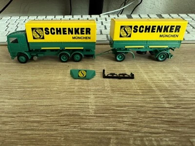 Herpa 1:87 Volvo Schenker Monaco Rimorchio Pianale Buone Condizioni Senza OVP - Immagine 1 di 4