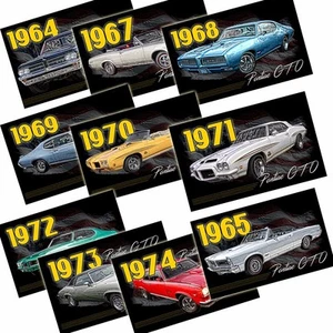 1964 thru 1974 Pontiac GTO 11x17 Full Color Posters - Choose from 11 Models - Picture 1 of 12
