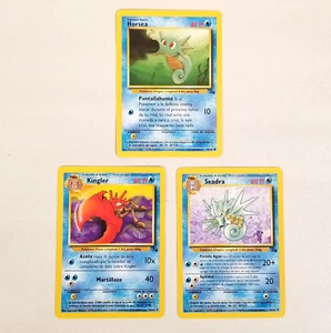 Pokemon - Horsea 49/62 + Kingler 38/62 + Seadra 42/62 - SPANISH - NM/M - Picture 1 of 5