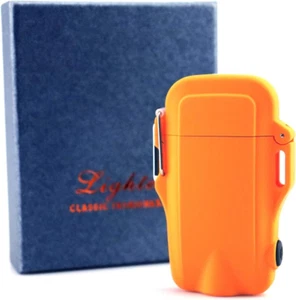 Outdoors Waterproof Lighter with LED Flashlight USB Rechargeable Electric Lighte - Picture 1 of 7