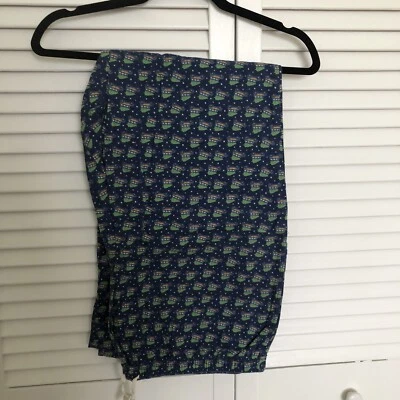 Vineyard Vines Christmas Tree Truck Mens Sz L Flannel PJs Lounge Bottoms Pants - Imagem 1 de 4