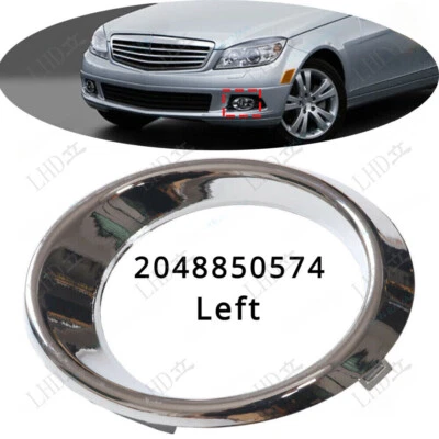 Left Front Fog Light Cover Cap Trim For 2008-2011 Mercedes Benz W204 C300 C350/ — 第 1/4 张图片
