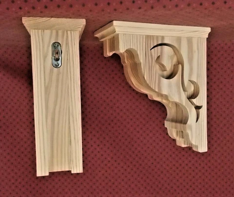 PAIR of Victorian Design Wood Corbels (#2108D) Cover