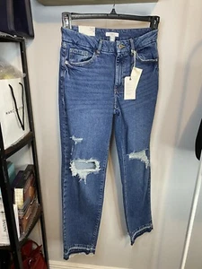 Forever 21 Mid-Rise Curvy Fit Straight Leg Denim Pants Size 26 - Picture 1 of 3