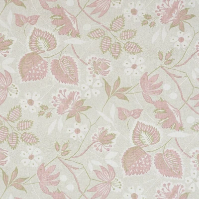 THIBAUT CURTAIN FABRIC Indienne Hazel 2.7 METRES BLUSH 100% LINEN ANNA FRENCH - Image 1 of 4