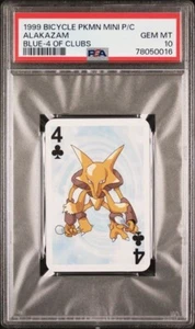1999 Pokemon Alakazam Mini Playing Card Poker Bicycle PSA 10 Gem Mint - Picture 1 of 7