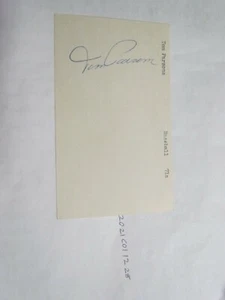 Tom Parsons SIGNED 3X5 INDEX CARD Beckett Pre-Certified 2 - Picture 1 of 3