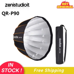 US Godox QR-P90 90cm Quick Set-up Studio Flash Parabolic Softbox Bowens Mount - Picture 1 of 9