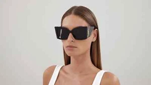 NEW Yves Saint Laurent SL-M119F-BLAZE-001-53 Black Sunglasses - Picture 1 of 3