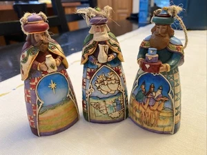 Jim Shore Set 3 Wiseman Figur hängende Ornamente Heartwood Creek - Bild 1 von 8