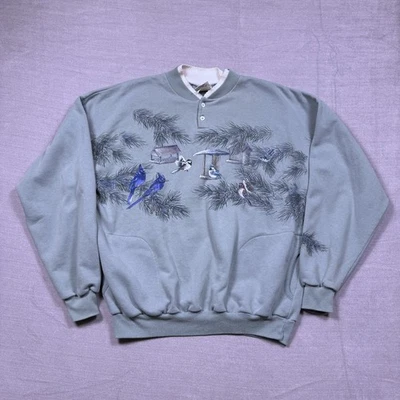 VTG Art Unlimited Women's Crewneck Sweatshirt Bird Scene Graphic Print Size XL - Image 1 of 4