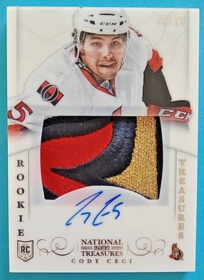 2013-14 Codi Ceci National Treasures #144 RPA Rookie Auto Jersey Patch RC /99 - Image 1 of 4