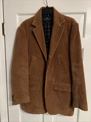Blazer/chaqueta deportiva Brooks Brothers 346 marrón pana parche en el codo talla M Foto 1 de 4