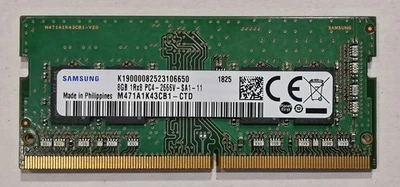 Samsung 8GB, DDR4-2666 / PC4-21300, Laptop RAM, M471A1K43CB1-CTD SO-DIMM, Tested - Image 1 of 4