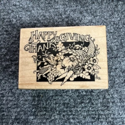 Sello de goma PSX Feliz Día de Acción de Gracias F-106 1992 3x2" B8T Foto 1 de 4