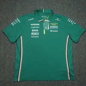 Puma Shirt Mens XL Green Quarter Zip Aston Martin Formula One Team Polo Aramco - Picture 1 of 12