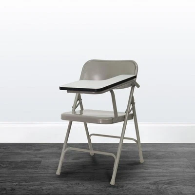 Pack de 2 sillas plegables de acero premium con brazo de tableta para zurdos - silla para eventos Foto 1 de 4