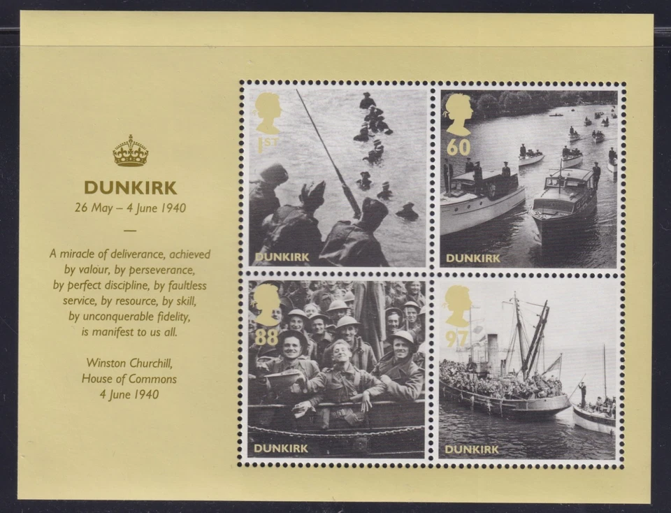Great Britain Scott SG MS3086 2010 WWII Dunkirk Evacuation Mini-Sheet - Image 1 of 1