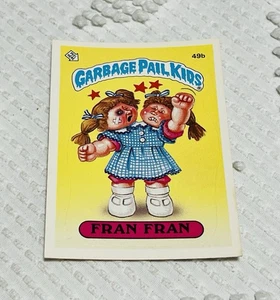 1985 Topps Garbage Pail Kids 2nd Series Card 49b Fran Fran Sticker *Slight Curve - Picture 1 of 4