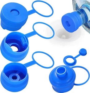 Tapa Jarra Agua 3 y 5 Galones Reutilizable, Repuesto Silicona Grado Alimenticio Azul - Imagen 1 de 6