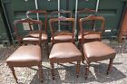 A Set Of 6 Late Victorian Walnut  Dining Chairs