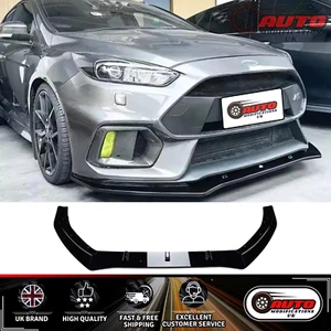 Ford Focus RS MK3 MK3.5 Front Splitter Spoiler Lip Body Kit Wing Gloss Black - Picture 1 of 8