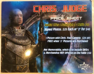 Christopher Judge Stargate SG-1 Mounted Comic-Con Price Sheet B28 - Picture 1 of 1