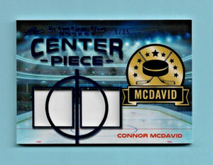 2020-21 Connor McDavid Leaf ITG Center Piece Dual JERSEY Card! #9/35!