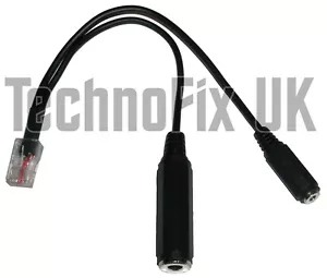 Cable for Heil headsets 3.5mm jack, 8p8c modular RJ45 for Yaesu, AD-1-YM equiv. - Picture 1 of 1