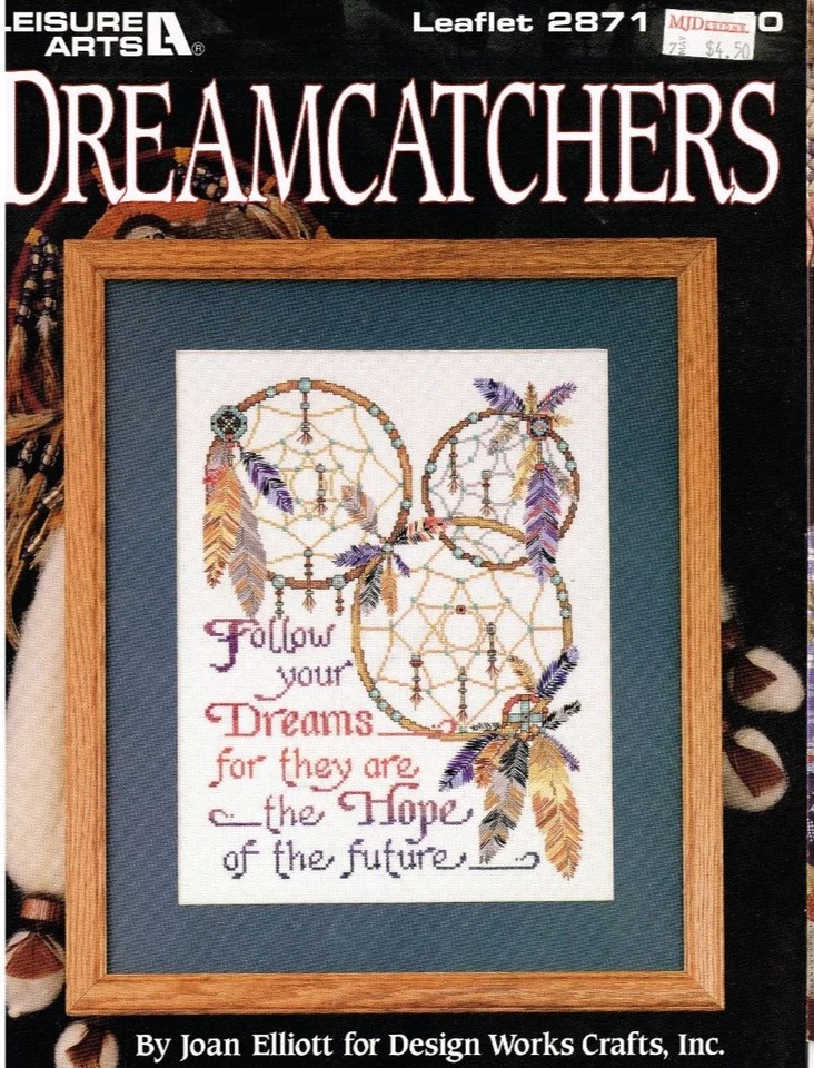 Dreamcatchers Leisure Arts Cross Stitch Leaflet Color Joan Elliott 1996 Vintage - Image 1 of 1