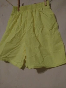 NOS Vintage 70s Youth Large  Running Gym Soccer Shorts Bright  Yellow  USA - Picture 1 of 2