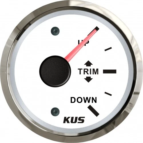 KUS Instrument, Trim Anzeige, 0-190Ω, weisses Display, Boot Yacht