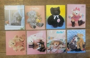 8 Super Cute Teddy Bear Blank Greeting Cards All different w. Envelopes VTG 1991 - Picture 1 of 12