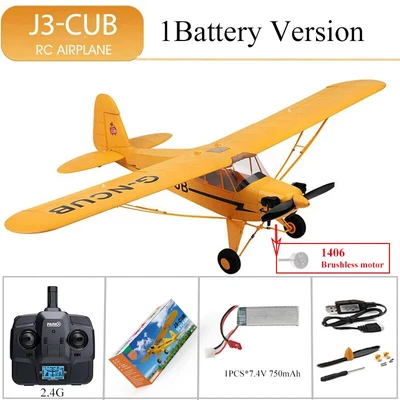 Avião de controle remoto 2.4G versão atualizada 5CH 3D/6G aeronave fixa brinquedos motor sem escova - Imagem 1 de 4