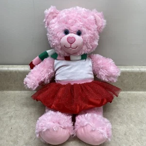 Build a Bear BABW rosa mit Herznase Teddybär Plüschtier 16 Zoll Stofftier  - Bild 1 von 7