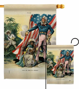 Save me from My Friends Garden Flag Regional World Historic Decorative Banner - Picture 1 of 19