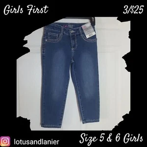 Girls First, cropped jeans, sz 6x & 5 3/$25 - Picture 1 of 4