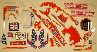 DINER PINBALL PLASTIC SET 1990 WILLIAMS NEW LICENSED SEALED - Image 1 of 4