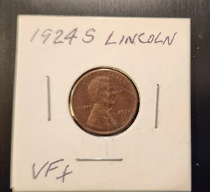 1924-S Lincoln Wheat Cent, ss+ Erhaltung, San Francisco Mint, sehr scharfe Münze - Bild 1 von 3