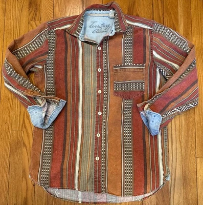 Рубашка на пуговицах The Territory Ahead юго-западная джинсовая отделка лен хлопок размер S - Изображение 1 из 4