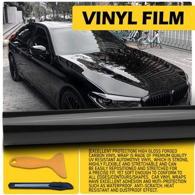 Coche de vinilo envolvente negro brillante para película adhesiva Honda Accord calcomanía sin burbujas Foto 1 de 4