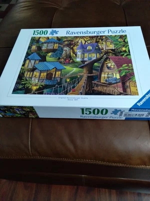 Quebra-cabeça Ravensburger Twilight in the Treetops 1500 peças completo raro - Imagem 1 de 2