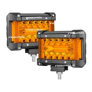 2x 4inch Amber LED Cube Pods Work Light Bar Spot Flood Driving Fog Offroad ATV - Picture 1 of 16